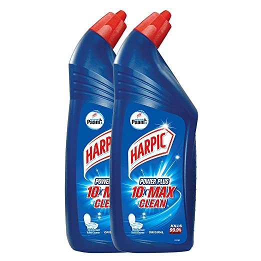 Harpic Disinfectant Toilet Cleaner Liquid, Original - 1 L (Pack of 2) | Kills 99.9% Germs
